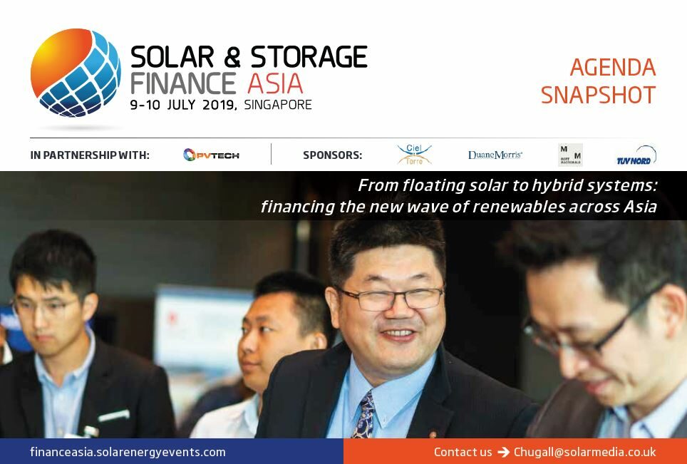 Solar Finance & Investment Asia 2019 Agenda Snapshot